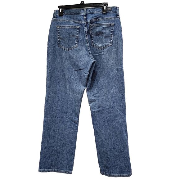 Lee Womens Relaxed Fit At The Waist Jeans Straight Leg Blue Denim Size 8 Mexico - Picture 2 of 10